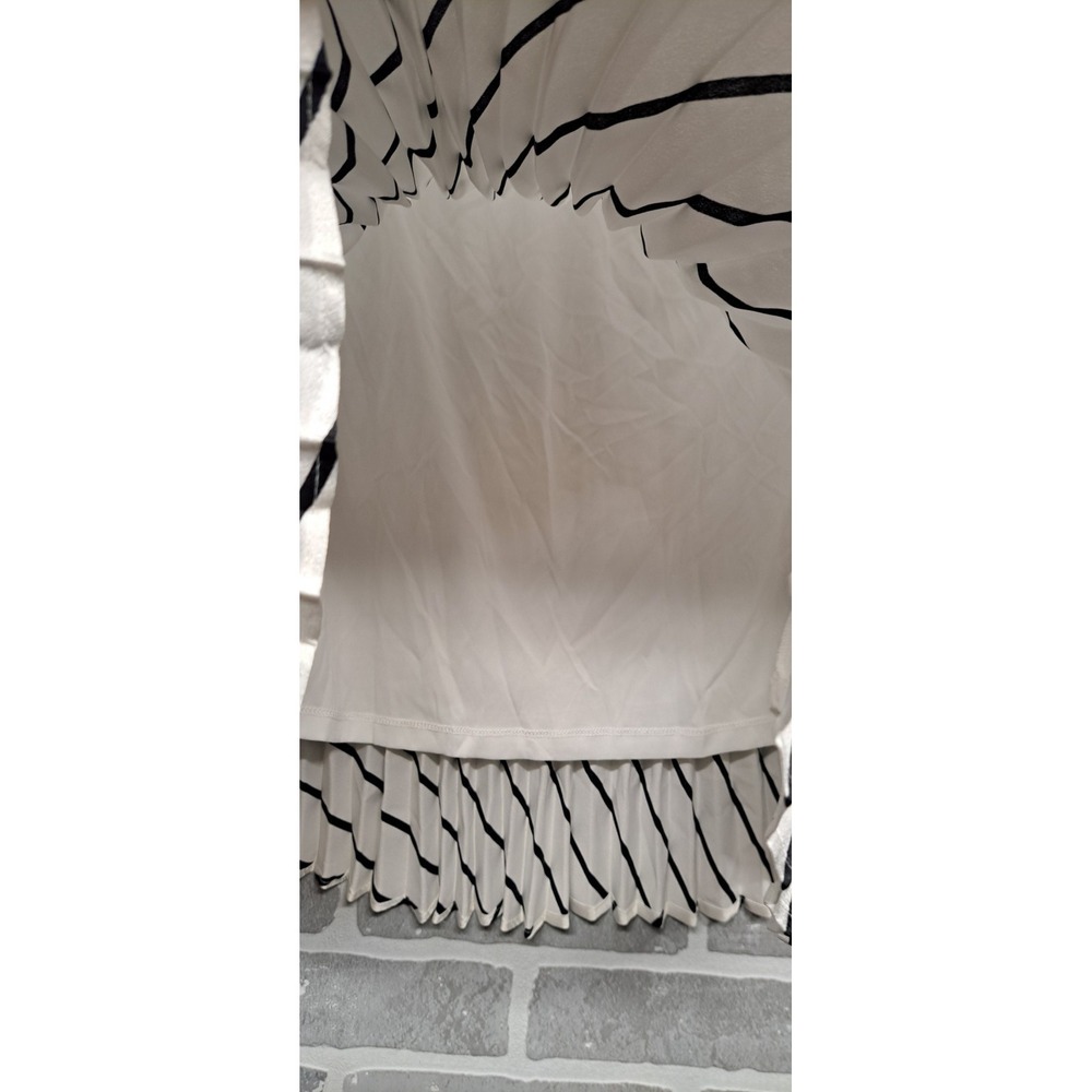 Kalani Hilliker Alyce Womens Stripes Pleated Wiast elastic Skirt Size Medium NWT - Picture 9 of 11